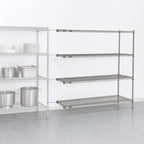 Thumbnail image #3 for Metro Super Erecta AN366BR Add-On Wire Shelving Unit, 60"W x 18"D x 63"H, 4 Shelves, Brite Finish