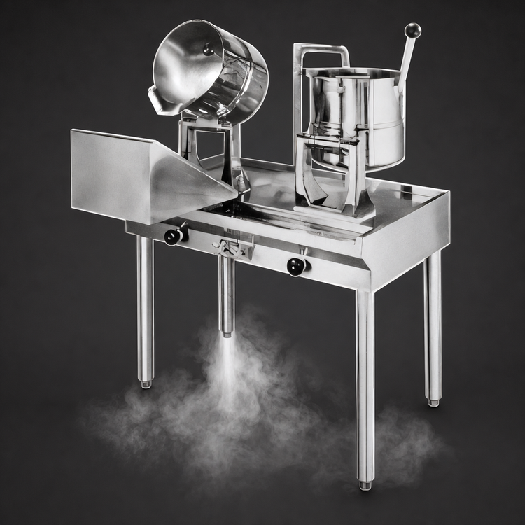 Product image #3 for Groen Direct Steam Kettle Cabinet Assembly with 20-Quart Hand Tilt Kettle on 20-Inch Stainless Steel Stand