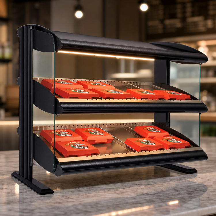 Product image #3 for Hatco HXMS-54D 54-Inch Slant Heated Countertop Food Merchandiser with LED Lighting