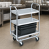 Thumbnail image #3 for Vollrath Thrift-I-Cart 3-Shelf Chrome-Plated Steel Bussing Cart, 500 lb Capacity