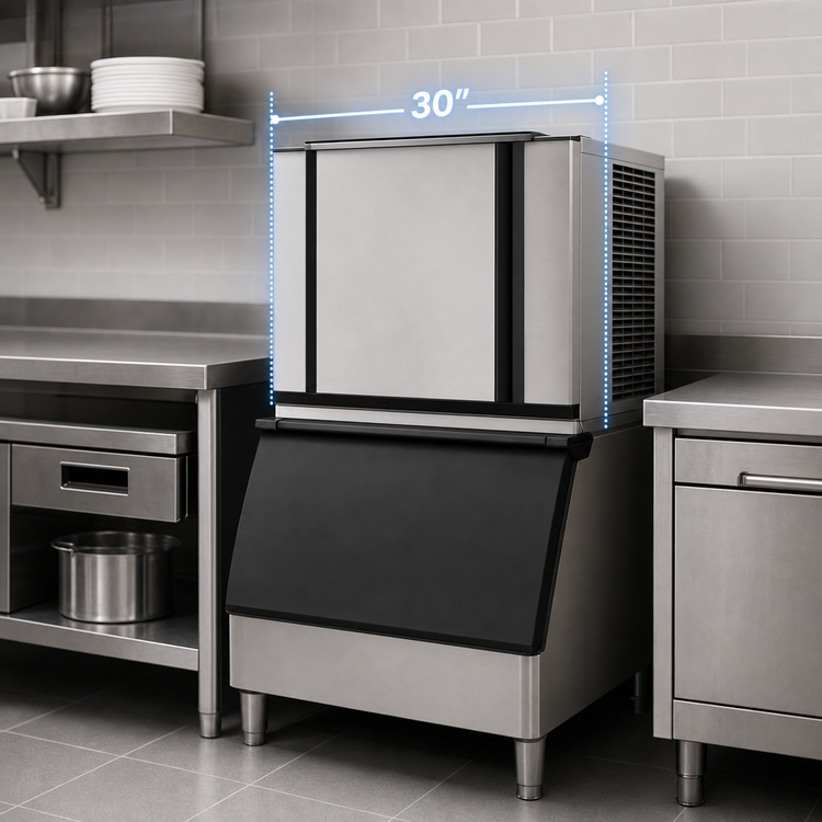 Product image #4 for Ice-O-Matic Elevation Series Modular Half-Size Cube Ice Maker, Air-Cooled, Self-Contained, 30-Inch Wide