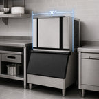 Thumbnail image #4 for Ice-O-Matic Elevation Series Modular Half-Size Cube Ice Maker, Air-Cooled, Self-Contained, 30-Inch Wide