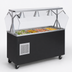 Thumbnail image #3 for Vollrath 2-Series Affordable Portable Refrigerated 4-Pan Cold Food Pan Buffet Station with Breath Guard and Storage Base