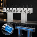 Thumbnail image #3 for Perlick Corporation 4006-24BPC4 24-Faucet Extra-High Countertop Glycol-Cooled Bridge Tee Draft Beer Tower, Polished Chrome