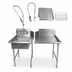 Thumbnail image #3 for BK Resources 72-Inch Left-to-Right Dish Table Kit with Pre-Rinse Assembly and Add-On Faucet