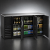 Thumbnail image #3 for Beverage-Air BB72HC-B Three-Section 72-Inch Solid Door Back Bar Refrigerator with Stainless Steel Top