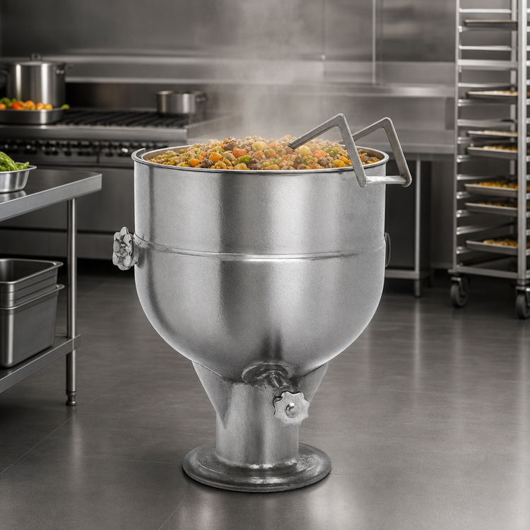 Product image #3 for Legion LSP-60 60-Gallon Stationary Direct Steam Kettle with Pedestal Base