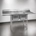 Thumbnail image #3 for Eagle Group 314 Series 2-Compartment 304 Stainless Steel Sink with Right-Hand Drainboard, 78-3/4