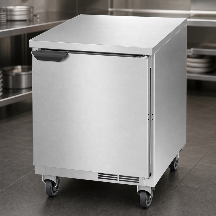 Product image #3 for Beverage-Air WTR24AHC-FLT 24-Inch One-Section Worktop Refrigerator with Solid Door and Flat Top
