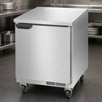 Thumbnail image #3 for Beverage Air WTR24AHC-FLT 24-Inch One-Section Worktop Refrigerator, 5.16 Cu. Ft., Solid Door, Stainless Steel Flat Top