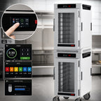 Thumbnail image #4 for Metro HotBlox™ HBCN16-DC-M Dual-Cavity Mobile Insulated Holding Cabinet, Clear Door, Digital Touchscreen, Aluminum