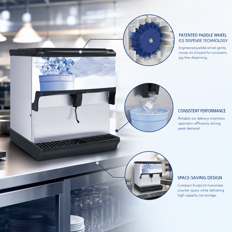 Product image #3 for Scotsman IOD200-1 Countertop Ice-Only Dispenser, 200 lb Storage Capacity
