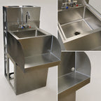 Thumbnail image #3 for BK Resources UBDW-21-1410BSS-P-G Modular Underbar Blender Station with Dump Sink and Faucet, 18-inch W x 21-1/4-inch D, 304 Stainless Steel