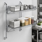 Thumbnail image #3 for Quantum WC34-CB2160C Chrome Cantilever Wall-Mount Wire Shelving Unit, Double Shelf, 60 x 21 in