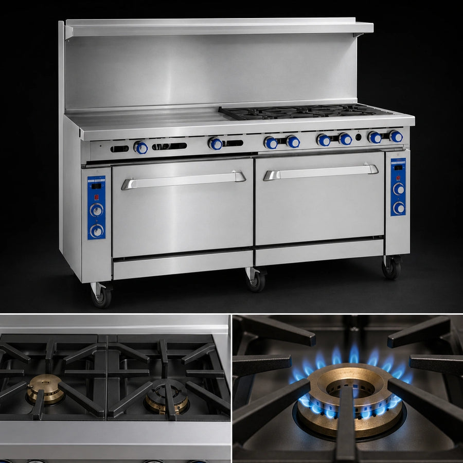 Two Open Burners With Low Simmer