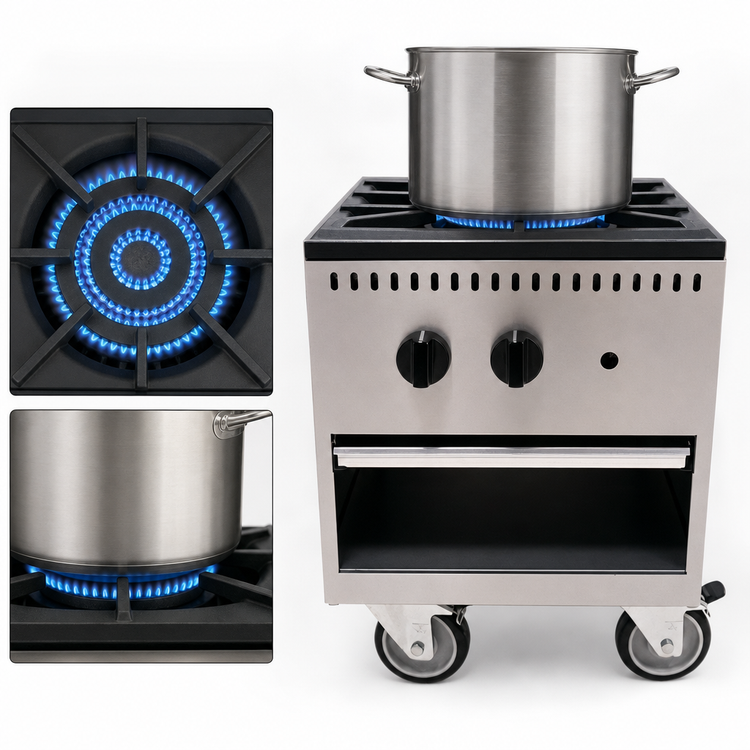 Product image #3 for BakeMax Single Burner Stock Pot Range with 3-Ring Burner