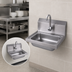 Thumbnail image #3 for John Boos Pro-Bowl Wall-Mounted Stainless Steel Hand Sink with Electronic Eye Faucet