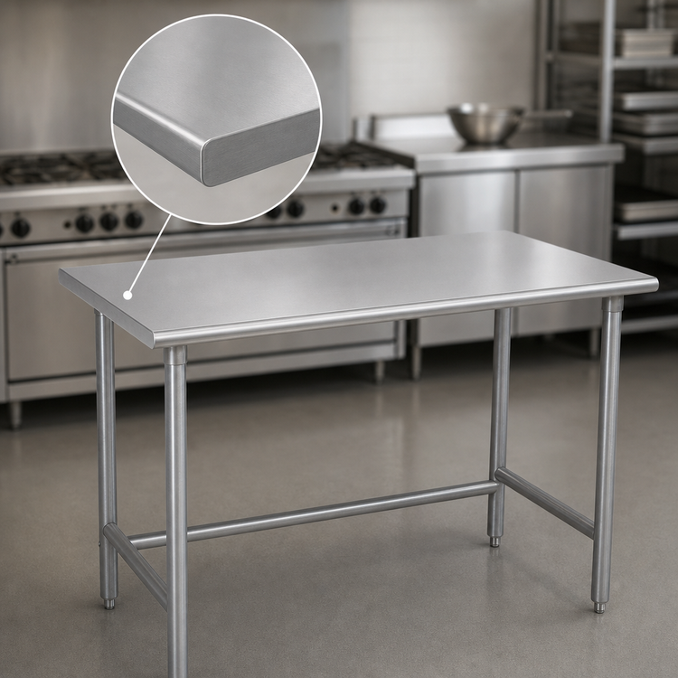 Product image #3 for Advance Tabco 60 Inch x 36 Inch 16 Gauge 304 Stainless Steel Flat Top Work Table