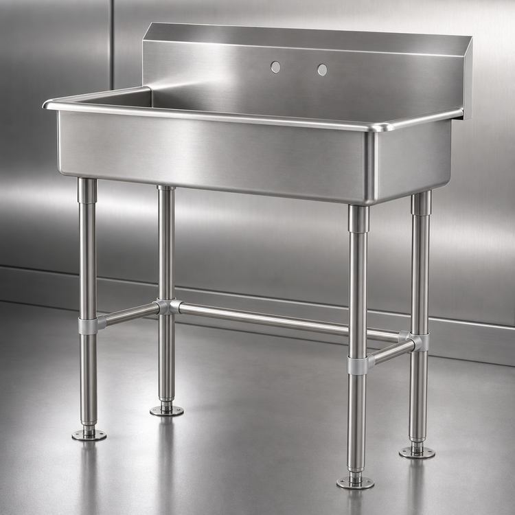 Product image #3 for Advance Tabco ADA Freestanding Service Sink, 40 x 19-1/2 Inch, 5-Inch Deep Bowl