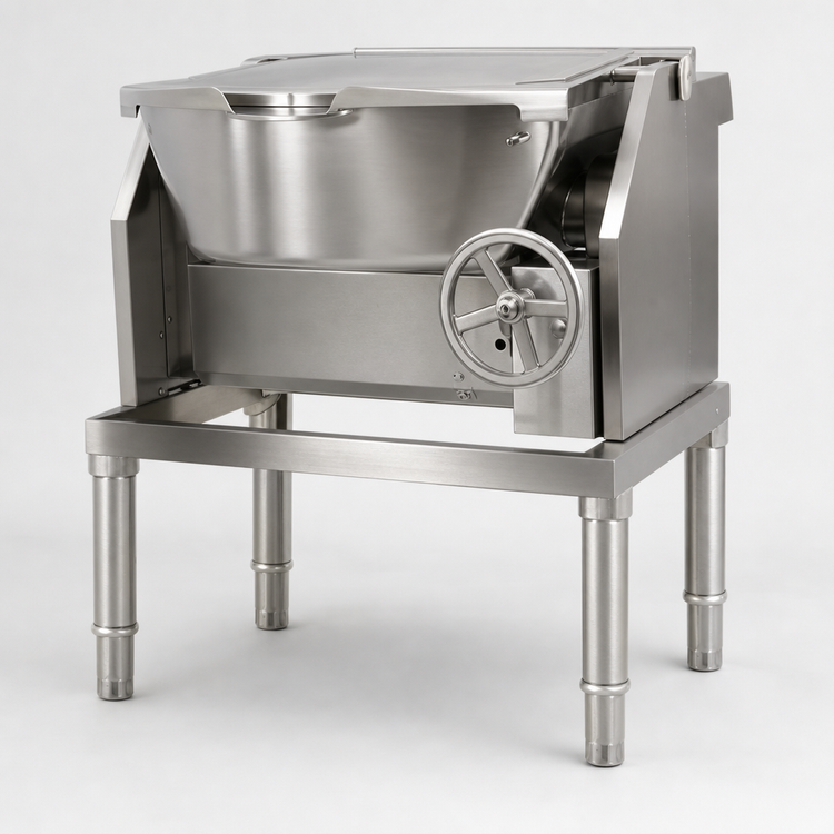 Product image #3 for Advance Tabco Set of 4 Stainless Steel Legs for Braising Pan & Tilt Skillet, 34 1/2 Inch High