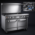 Thumbnail image #3 for Southbend Ultimate 48-Inch Commercial Gas Restaurant Range with 4 Star/Saute Burners, 24-Inch Charbroiler, Standard Oven, and Cabinet Base
