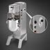 Thumbnail image #3 for Univex SRM40+ 40 Quart Floor Model Variable Speed Planetary Mixer