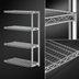 Thumbnail image #3 for Eagle Group 4-Tier Add-On Wire Shelving Unit, 36W x 24D x 74H, Chrome-Plated