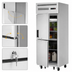 Thumbnail image #3 for Everest Refrigeration 29-1/4-Inch One-Section Reach-In Refrigerator with 2 Half Hinged Locking Doors, 23 Cu. Ft., Stainless Steel