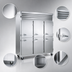 Thumbnail image #3 for Traulsen Spec-Line RLT332WUT-HHS Three-Section Standard Depth Reach-In Freezer with Half-Height Solid Doors