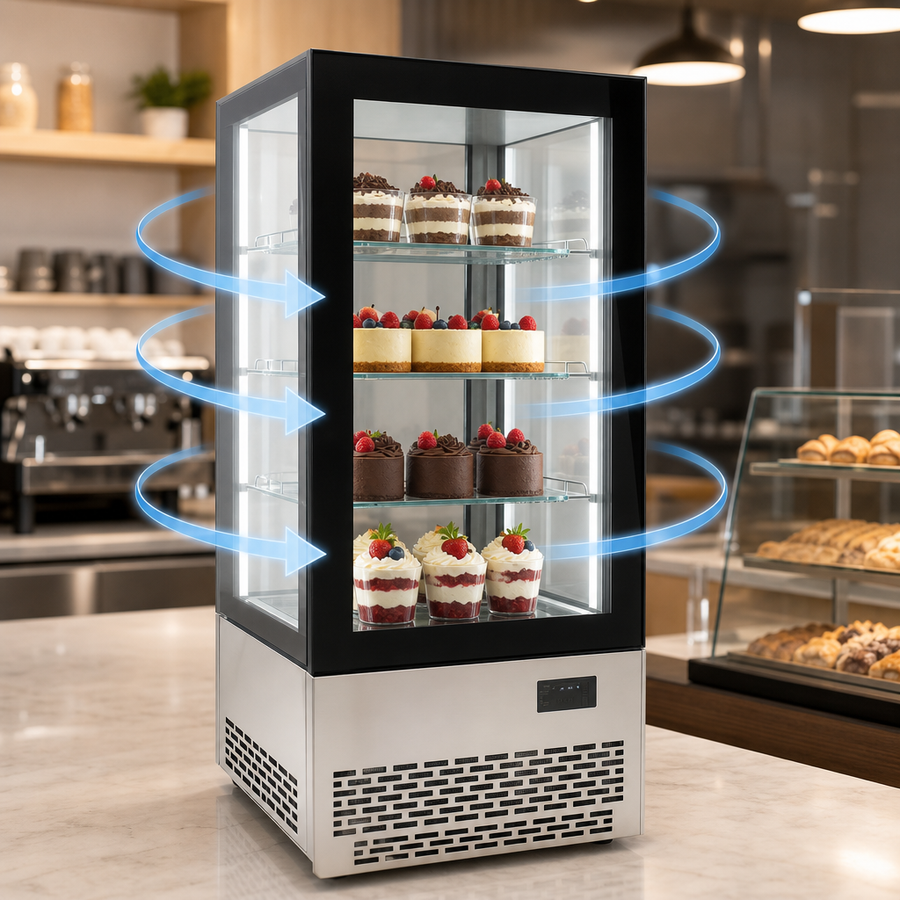 Four-Sided Glass Display