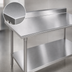 Thumbnail image #3 for Advance Tabco 84-Inch x 24-Inch Stainless Steel Work Table with 5-Inch Backsplash and Adjustable Undershelf