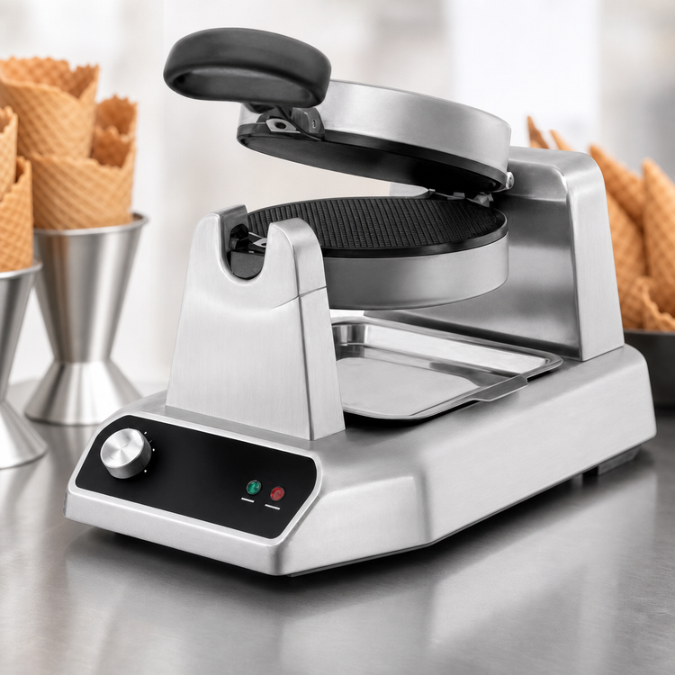 Product image #3 for Waring Commercial Single Round Waffle Cone Maker, Countertop, 120V, 1.2 kW