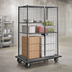 Thumbnail image #3 for Eagle Group QuadTruss Mobile Wire Security Cage with Dolly Truck, 64-7/8
