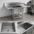 Thumbnail image #3 for Spec-Master 1-Compartment Stainless Steel Sink with Right Drainboard, 49-1/2 Inch W x 27 Inch D