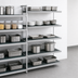 Thumbnail image #3 for Fermostock 5-Tier Add-On Polymer Shelving Expansion Kit, 47W x 18D x 83H, Gray