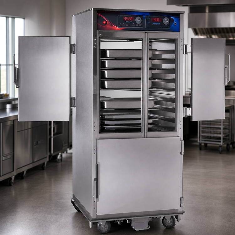 Product image #3 for Cres Cor Roast-N-Hold Pass-Thru Convection Cook and Hold Oven, Full-Height, 2-Compartment, 208V