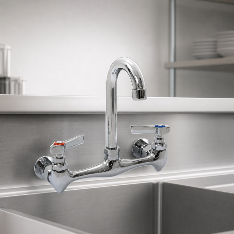 Product image #3 for Eagle Group Standard Splash-Mounted Gooseneck Faucet, 8-Inch Centers
