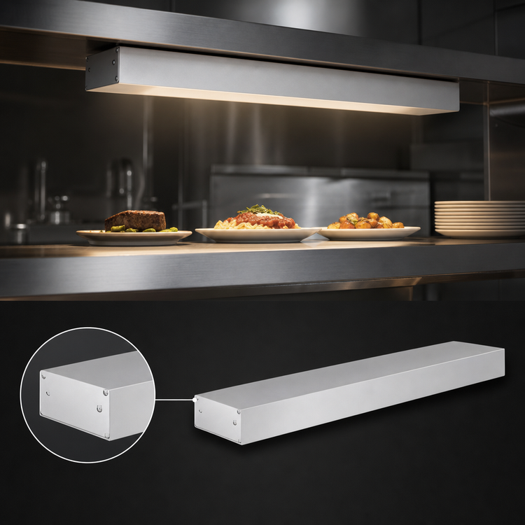 Product image #3 for Hatco Glo-Ray 144-Inch Unlighted Infrared Strip Heater, Single Heater Rod Housing, Aluminum, 3.45 kW