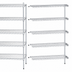 Thumbnail image #3 for Eagle Group 5-Tier Add-On Wire Shelving Unit, 72 x 18 x 74 Inches, Chrome-Plated