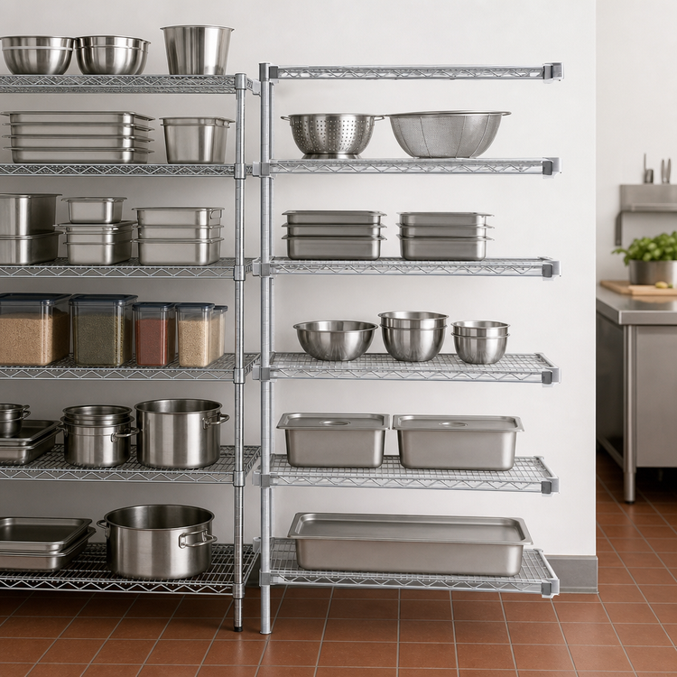 Product image #3 for EAGLEbrite 5-Tier Add-On Wire Shelving Unit, 30 x 24 x 74 Inches, Zinc Finish