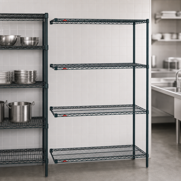 Product image #3 for Metro Super Erecta Metroseal 3 Add-On Wire Shelving Unit, 42-Inch W x 18-Inch D x 63-Inch H, 4 Shelves