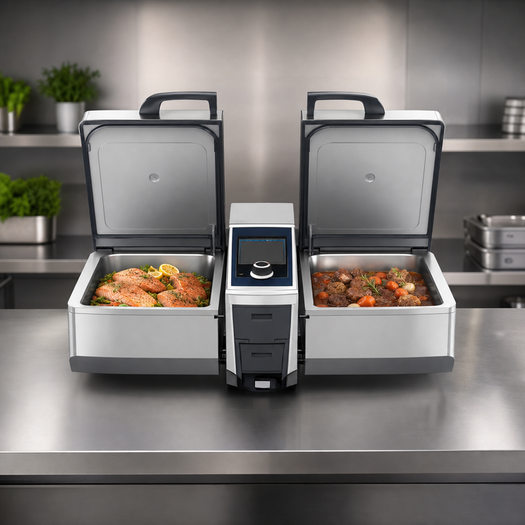 Product image #3 for RATIONAL iVario Pro 2-S Countertop Braising Pan & Tilt Skillet, 2 x 6.5 Gallon, 440/480V, 3-Phase