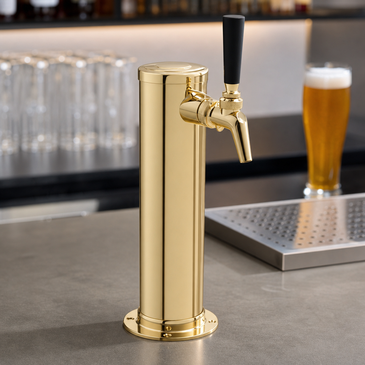 Product image #3 for Perlick Draft Arm Style Commercial Beer Dispensing Kit, 1 Faucet, Tarnish-Free Brass