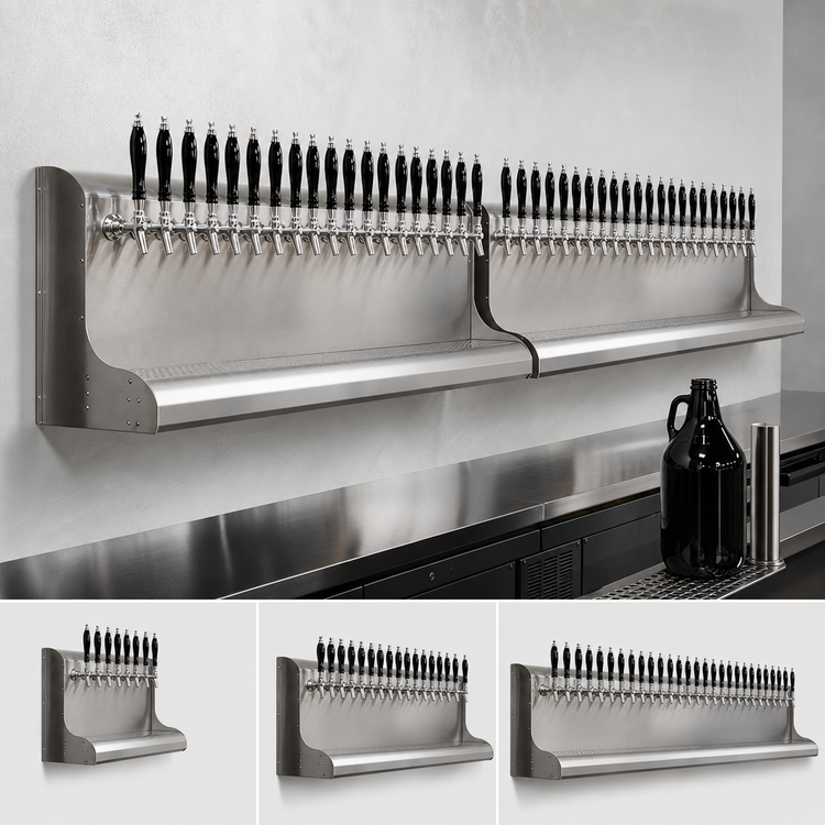 Product image #3 for Perlick 17-Faucet Modular Wall-Mount Air-Cooled Draft Beer Dispensing Tower