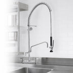 Thumbnail image #3 for Fisher 68268 Spring-Style Deck-Mount Add-On Faucet, 8-Inch Centers, 12-Inch Swing Spout, Stainless Steel