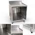 Thumbnail image #3 for CHOICE by Glastender 24-Inch Wide x 19-Inch Deep Stainless Steel Open Front Underbar Drainboard Cabinet, No Doors