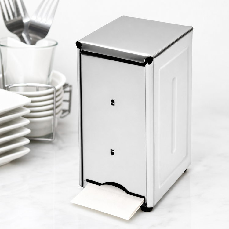 Product image #3 for Omcan USA Countertop Full-Size Napkin Dispenser with Non-Skid Feet