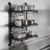 Thumbnail image #3 for Quantum Wall-Mounted Cantilever Starter Unit with 3 Wire Shelves and 54-Inch Posts