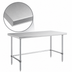 Thumbnail image #3 for Sapphire 72 Inch x 24 Inch 18 Gauge 430 Stainless Steel Flat Top Work Table with Open Base and Beveled Square Edge