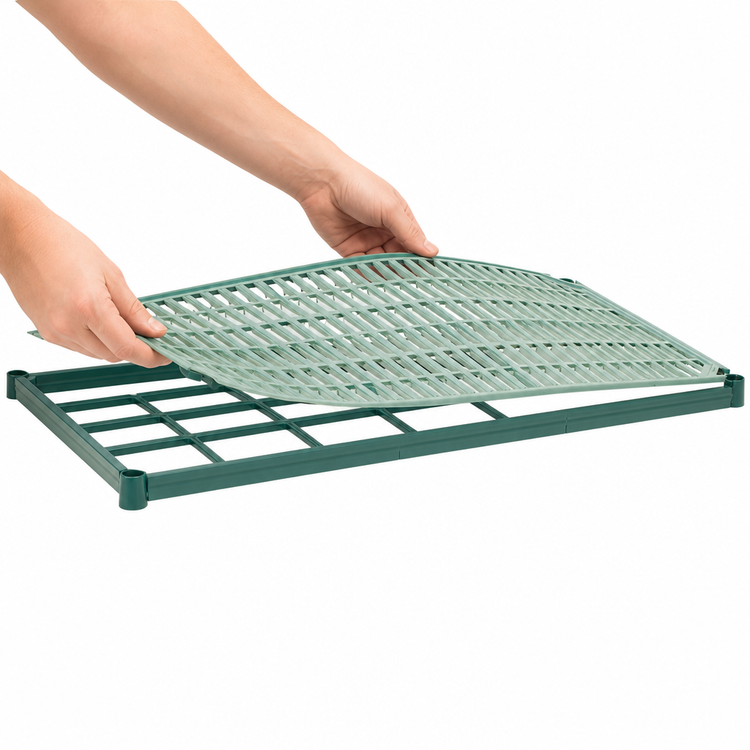 Product image #4 for Metro Super Erecta Pro 54"W x 24"D Vented Polymer Shelf with Removable Mat and Metroseal 3 Epoxy-Coated Frame